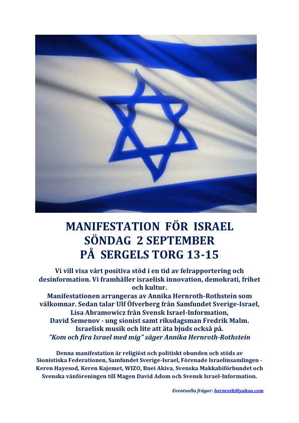 Manifestation för Israel